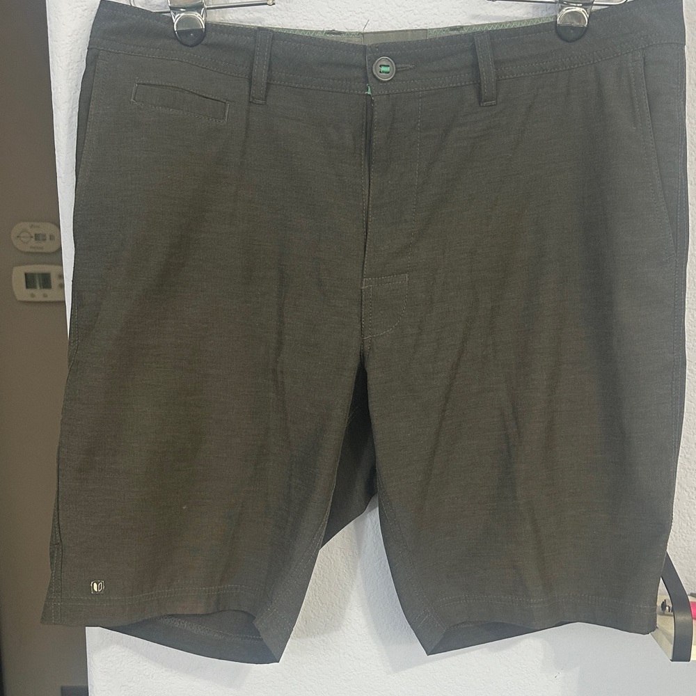 Linksoul Dark Gray Flat Front Shorts